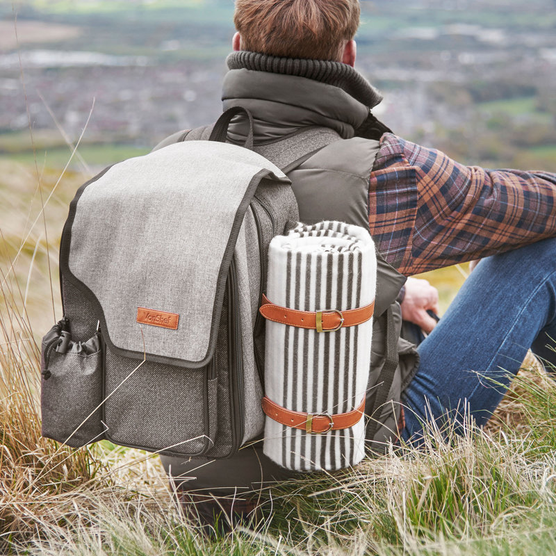 VonShef 2 Person Premium Picnic Backpack with Blanket & Reviews Wayfair